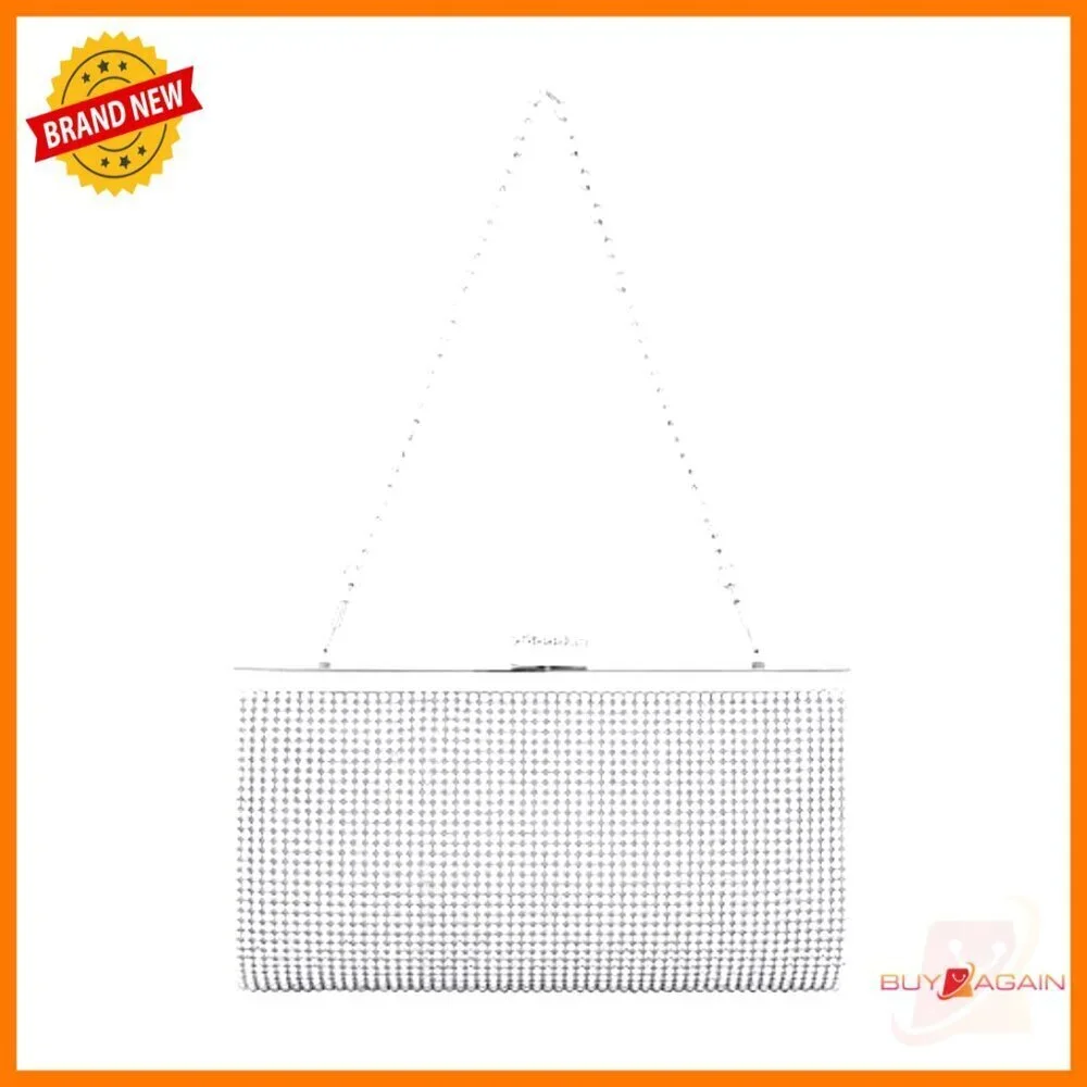 Rhinestone Clutch Purse with Detachable Chains for Evening Wedding Events
